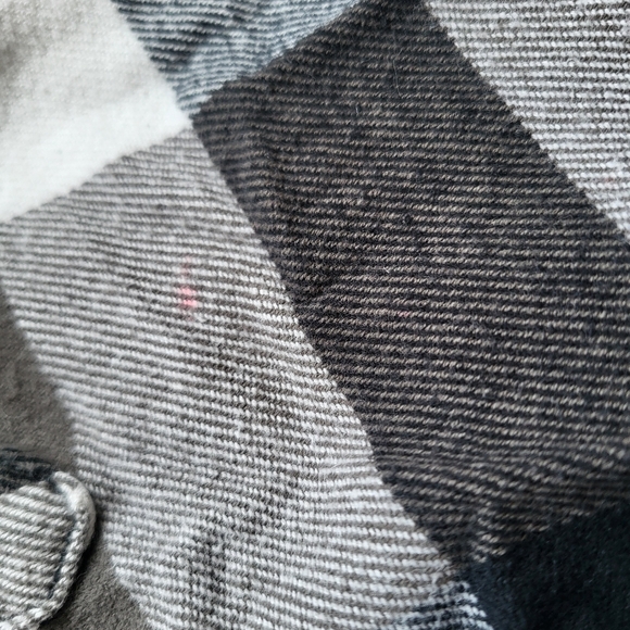 We The Free/Free People Izzy Cargo Plaid Flannel Shirt Size Large - Picture 4 of 10